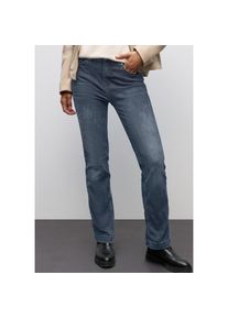 Street One, Unisex, Street One Slim-fit-Jeans &raquo;QR Style Bootcut&laquo; im 5-Pocket-Style und mit Stretch, blau schwarz random washed, 33, L&auml;nge 30, 