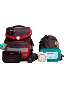 School-Mood, Unisex, School-Mood Schulranzen &raquo;Timeless Pro&laquo; mit LED-Patchy, mika (drache) mit moodie konni konzentration, B/H/T: 36cm x 42cm x 21cm, 7