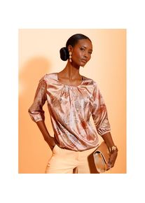 CR&Eacute;ATION L Creation L, Unisex, creation L Satinbluse, ecru, apricot, bedruckt, 48, eleganter Matt-Satin