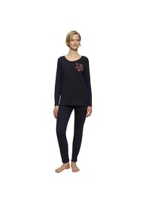 Triumph , Damen , Pyjama »Sets PK 03 LSL X« 2 tlg. weich, langärmelig, Rundhalsausschnitt , schwarz , Damen-Schlafanzug von Triumph