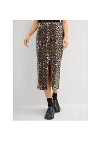 Inspirationen, Unisex, Bleistiftrock, schoko, schwarz, bedruckt, 54, gerade Schnittf&uuml;hrung