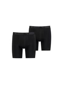 Puma , Jungen,Damen,Jugendliche , Boxershorts »MEN SPORT MICROFIBER LONG BOXERS 2P« Packung, 2er Pack, mit Logo-Bund , schwarz , Herrenunterhose...