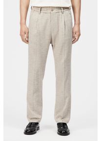 Drykorn CHASY-RGLR Casual Hose mit Bundfalte in Viskose-Woll-Mix in beige, Gr&ouml;&szlig;e 38x34