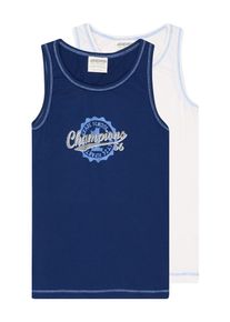 Jacky, Garçons Maillot de corps, bleu ciel / bleu foncé / gris / blanc