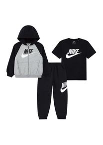 Nike Sportswear Set 'HBR' , hellgrau / graumeliert / schwarz / weiß, Größe 3