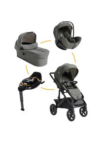 Joie Signature Kinderwagenset , Olivgrün , Metall , 3-teilig , 65x109x97 cm , EN 1888, UV 50+ , abnehmbarer und waschbarer Bezug, ergonomischer Tragebügel, feststellbare Schaukelfunktion, Gurtlängenverstellung, höhenverstellbare Kopfstütze, Sonnendach, integriertes Gurtsystem, optimaler Aufprallschutz, schnell und leicht im Auto montierbar, Seitenaufprallschutz, verstellbare Sitz- und Schlafpositi