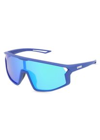 Uvex Sports S533076 skyryse jr. | Lunettes de soleil unisexe | Lentille monofocale | Monture: Polycarbonate Bleu Mat | Couleur du verre: Vert Miroir 