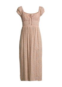 A&eacute;ropostale Kleid Damen Gr&ouml;&szlig;e 44 beige / blau / hellblau / wei&szlig; Winterkleid