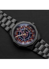 Holzkern; Holzuhr STAR TREK KLINGON (Jaspis/Rot), Unisex, Naturholz