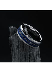 Holzkern Sumo Ring Lapislazuli und Meteorit