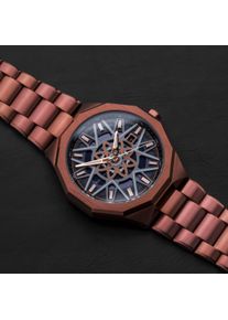 Holzkern; Holzuhr STAR TREK TELLARITE (Marmor/Violett), Unisex, Naturholz