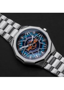 Holzkern; Holzuhr STAR TREK ANDORIAN (Marmor/Blau), Unisex, Naturholz