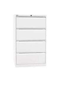 H&auml;ngeregistraturschrank, 2-bahnig, 4 Sch&uuml;be, DIN A4, verkehrswei&szlig; Bisley