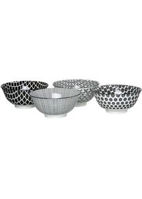 Ritzenhoff & Breker Müslischale »Takeo« 4 Stk. aus Porzellan skandinavisch-schlichter Touch, 650 ml , schwarz , Ritzenhoff & Breker