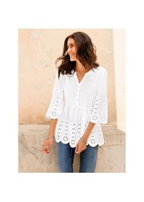 Inspirationen, Unisex, Spitzenbluse, wei&szlig;, 42, reine Viskose