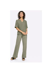 Heine, Unisex, Heine Hosenanzug, khaki, 38, Normalgr&ouml;ssen, mit 55% Leinen