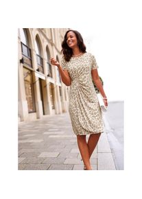 Lady, Unisex, Wickelkleid &raquo;Jersey-Kleid&laquo;, sesam, ecru, bedruckt, 23, Kurzgr&ouml;ssen, weich fliessende Qualit&auml;t