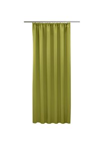 Vorhang &raquo;Leon&laquo; Kr&auml;uselband 1 Stk. tlg. Verdunkler, Energie sparend, W&auml;rmeschutz, K&auml;lte abweisend , gr&uuml;n , Vhg , Obermaterial: 100% Polyester