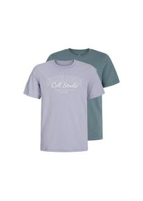 Jack & Jones Jack & Jones Junior, Herren, T-Shirt &raquo;JJMAKOTO TEE SS CREW NECK 2PK JNR&laquo; Packung, 2 Stk., languid lavender pack:stormy weather (big), 128, T-Shirt von