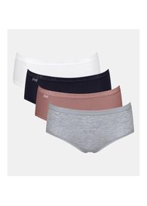 Sloggi, Unisex, Sloggi Midislip &raquo;Basic+&laquo; 4er Pack, Baumwollmix, elastisch, weiche N&auml;hte, bequem, feminin, multiple colours 16, 44, Unisex-Slip von 