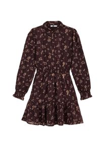 WE Fashion, Filles Robe, crème / beige foncé / brun foncé / rouge rouille