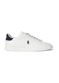 Polo Ralph Lauren, Hommes Baskets basses 'HRT CRT II', bleu foncé / blanc