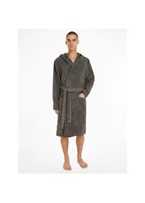Tommy Hilfiger Underwear, Herren, Bademantel Set, mit Bindeg&uuml;rtel, mit aufgesetzten Taschen, grau, S (48), Bademantel von Tommy Hilfiger