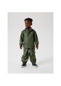 name it, Unisex, Regenmantel &raquo;NKNDRY10 f&uuml;r Unisex mit Regenjacke und Hose im Set&laquo; Set, 2 unifarben, casual, regular fit, Kunstfaser, Web, thyme, 110, 