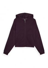 4F Sportsweatjacke Damen, dunkellila, Größe S