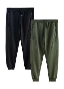 next, Hommes Pantalon de sport, vert foncé / noir