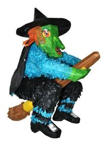 Funny Pinata sorci&egrave;re Makani sur balai 48 x 45cm