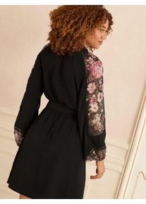 Love & Roses Kleid Damen Gr&ouml;&szlig;e 42 gr&uuml;n / rosa / altrosa / schwarz Winterkleid