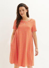 Baumwoll-Shirtkleid aus Flammgarn in rot, Gr&ouml;sse 36/38 (S), 100% Baumwolle, bonprix