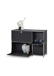 Tchibo - Buffet bas « Cn3 » avec 4 abattants - noir
