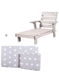 Gartenliege »aus Holz« für Kinder, FSC - schützt Wald , grau , Roba