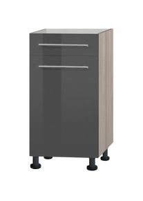 Unterschrank »Bern« 40 cm breit, mit Tür und Schubkasten, mit höhenverstellbaren Füssen , grau , Optifit