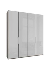 Drehtürenschrank »Monaco, Made in Germany, edle Glasfront, in verschiedenen Farben,« hochwertige Beschlägen inkl. Dämpfung , grau , Wiemann