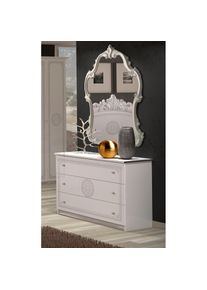 Inosign Kommode »Greta, aus FSC-zertifiziertem Holzwerkstoff mit Dekor im Klassikstil« Masse (B/T/H): 113/42/73,5 cm, mit 3 Schubladen,...