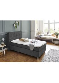 Boxspringbett mit Topper , grau , Westfalia Schlafkomfort