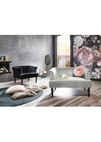 1,5-Sitzer »Charlie« XXL-Sessel mit Samtveloursbezug, mit Wellenunterfederung , grau , ATLANTIC HOME COLLECTION