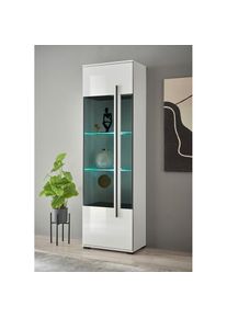 Inosign , Vitrine »Cantara, Vitrinenschrank in Eiche Evoke oder weiss, Standvitrine« schwarzer Stangengriff, ausreichend Stauraum, vielseitig...