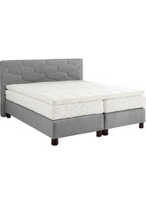 Boxspringbett wahlweise mit Topper , grau , Westfalia Schlafkomfort