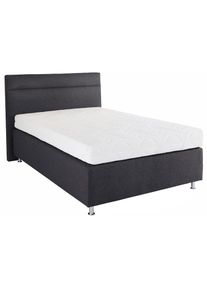 Boxspringbett wahlweise mit LED-Beleuchtung , grau , Westfalia Schlafkomfort
