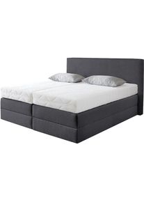 Boxspringbett wahlweise mit Kaltschaum-Topper , grau , Westfalia Schlafkomfort