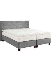 Boxspringbett wahlweise mit Topper , grau , Westfalia Schlafkomfort