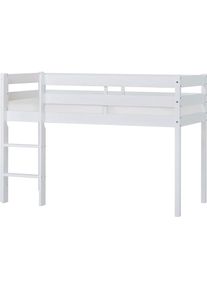 Spielbett »ECO COMFORT, Hochbett, in 2 Einzelbetten teilbar« Höhe 72cm, Farbe & Grösse & Matratze , weiss , Hoppekids