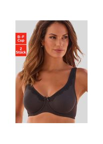 Nuance, Minimizer-BH Packung, 2 St&uuml;ck, aus weicher Baumwollqualit&auml;t, im attraktiven Doppelpack, wei&szlig;, schwarz, 75, Cup C, Minimizer-BH