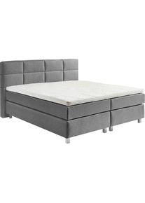Boxspringbett wahlweise mit Kaltschaum-Topper , grau , Westfalia Schlafkomfort