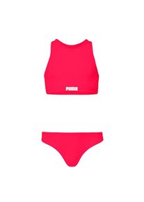 Puma, Unisex, Puma Bustier-Bikini Set, 2 Stk. mit Racerback-Passform, rose rot, 116, N-Gr, Girls- Bikini von Puma
