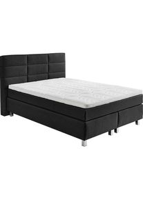 Boxspringbett wahlweise mit Kaltschaum-Topper , grau , Westfalia Schlafkomfort